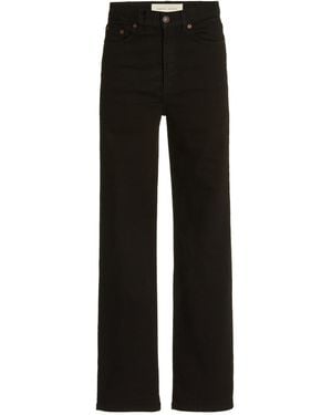 Jeanerica Eiffel Stretch High-rise Straight-leg Jeans - Black