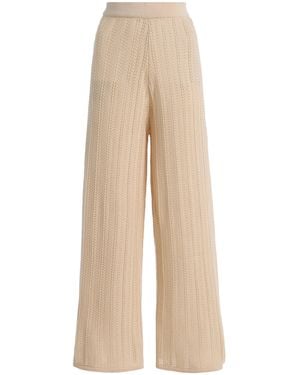 Baobab Clarissa Pleated Wide-Leg Trousers - Natural