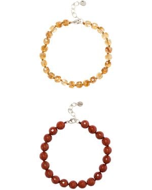 Chan Luu Exclusive Oona Jasper Anklet Set - Red