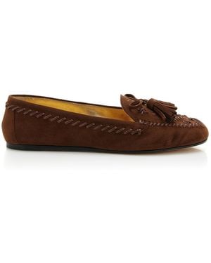 Prada Suede Moccasins - Brown