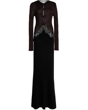 Christopher Esber Open Twist Lace-Trimmed Maxi Dress - Black
