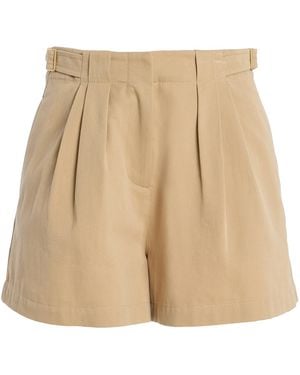 Ulla Johnson Kira Pleated Cotton Mini Shorts - Natural