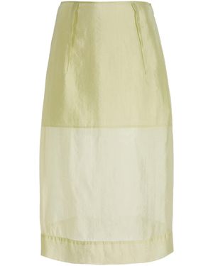 THE GARMENT Gilian Organza Midi Skirt - Yellow