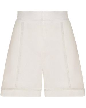 ANDRES OTALORA Una Margarita High Rise Linen Shorts - Natural