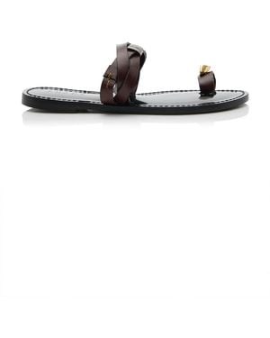Amanu The Lagos Leather Sandals - Black