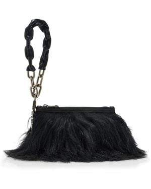 Dolce & Gabbana Necessaire Shearling Pouch - Black