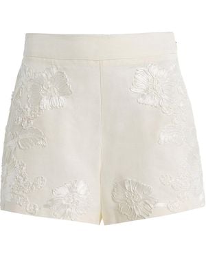 Jonathan Simkhai Sammie Embroidered Linen-Blend Shorts - White