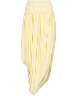 Alaïa Twisted Jersey Midi Skirt - Yellow