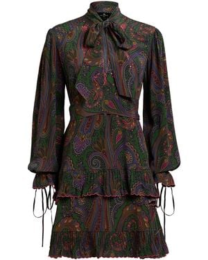 Etro Printed Knee-Length Dress - Black