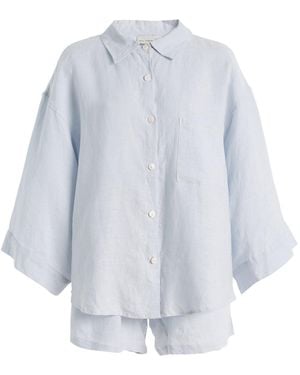 Deiji Studios 03 Linen Short Set - White