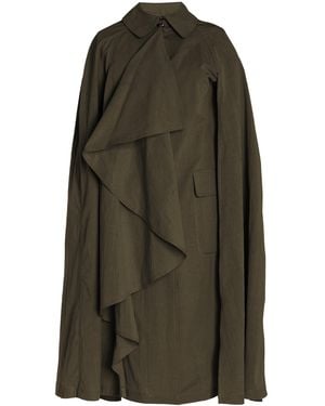 Ulla Johnson Cecille Cotton-Blend Cape Coat - Green