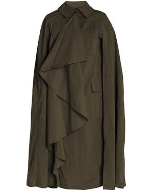 Ulla Johnson Cecille Cotton-Blend Cape Coat - Green