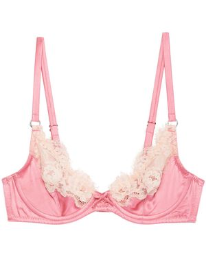 Fleur du Mal Juliet Lace Demi Bra - Pink