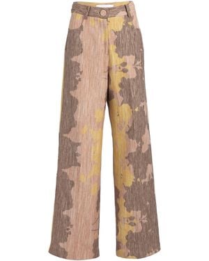 Silvia Tcherassi Emine Straight Leg Trousers - Natural