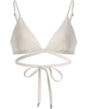 Jonathan Simkhai Harlen Tie-Front Bikini Top - White