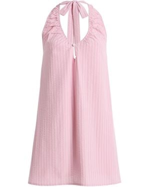ELCE Sidney Cotton-Blend Mini Halter Dress - Pink