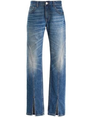 Brandon Maxwell The Campbell Cotton Spiral-Seam Jeans - Blue