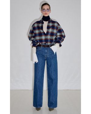 DARKPARK Cora Cotton Wide-Leg Denim Jeans - Blue