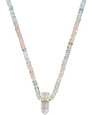 JIA JIA 14K Morganite Crystal Quartz Charm Necklace - Pink