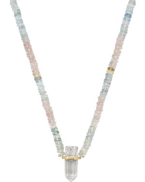 JIA JIA 14K Morganite Crystal Quartz Charm Necklace - Pink