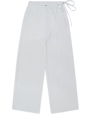 DL1961 Dl Aura Zoie Relaxed Denim Wrap Trousers - White