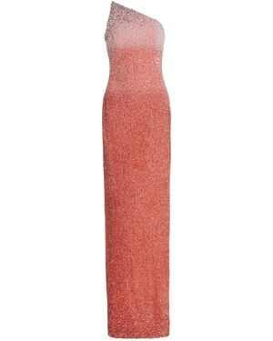 Pamella Roland Crystal-embellished Sequined-knit Strapless Gown - White