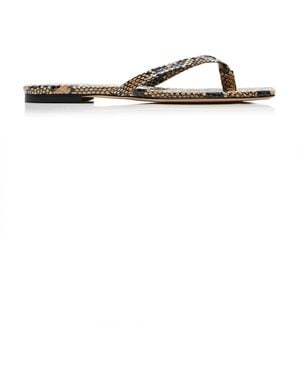 Aeyde Renee Snake Print Leather Sandals - Multicolor
