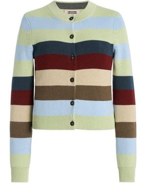 Christopher John Rogers Striped Cotton Cardigan - Multicolour