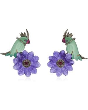 Amrapali 14K-Stone Earrings - Blue