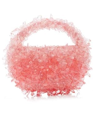 Clio Peppiatt Quartz Beaded Bag - Pink