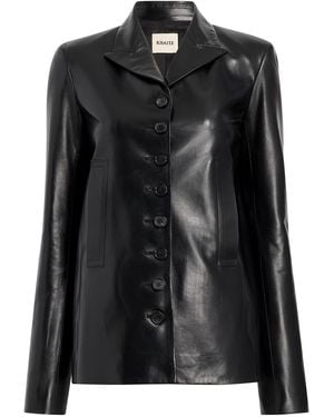 Khaite Saraphina Leather Jacket - Black