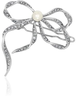 Oscar de la Renta Ribbon Bow Barrette - White