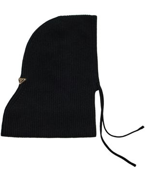 Prada Wool-Cashmere Knit Hood - Black
