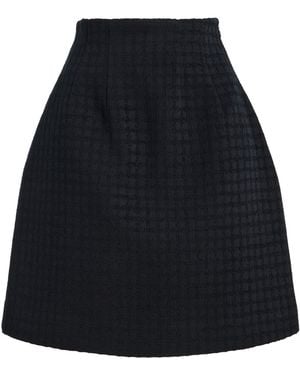 TOTEME Curved Cotton-Blend Mini Skirt - Black
