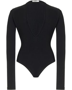 Agolde Zena Jersey Bodysuit - Black