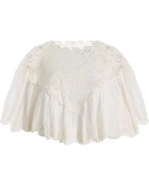Sea Sofia Embroidered Cotton Top - White