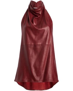 Twp Friday Night Leather Top - Red