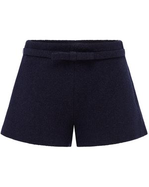 LEO LIN Olivianne Tweed Shorts - Blue