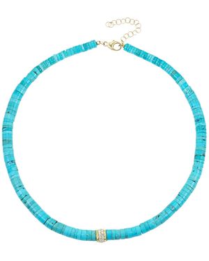 Jenna Blake Beaded 18K Diamond; And Necklace - Blue