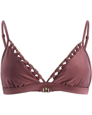 Zimmermann Aster Beaded Bikini Top - Purple