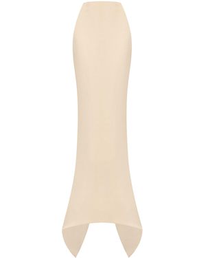 BALYKINA Soft Satin Maxi Skirt - White