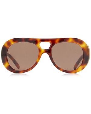 Givenchy Bold Aviator-Frame Acetate Sunglasses - Brown