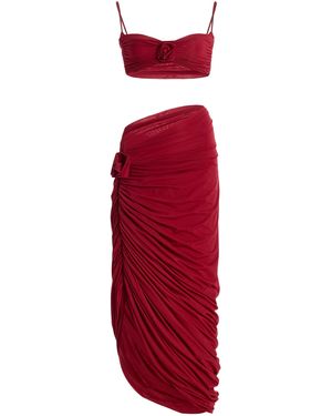 Maygel Coronel Exclusive Medusa Jersey Skirt Set - Red