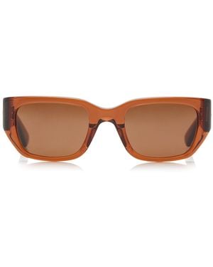 Bottega Veneta Square-Frame Acetate Sunglasses - Brown