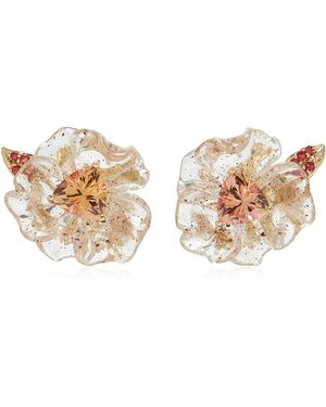 Anabela Chan Blueberry Petunia Earrings - White
