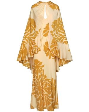 Johanna Ortiz Dream Orchard Silk Cape - Metallic