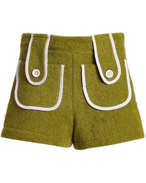 La Veste Exclusive Carambola Cotton Mini Shorts - Green