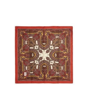 Saint Laurent Paisley Silk Scarf - Brown