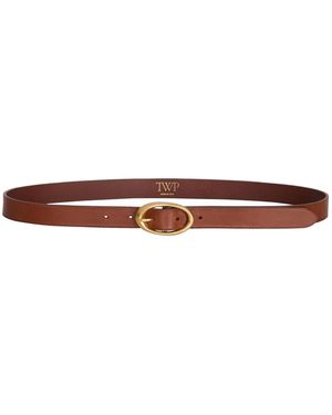 Twp Narrow Leather Belt - Natural