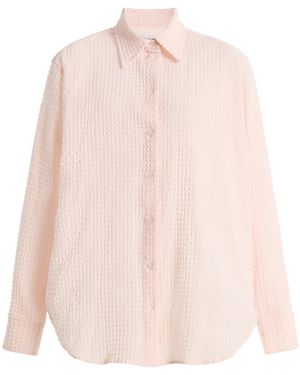 Hunza G Oversized Seersucker Shirt - Pink